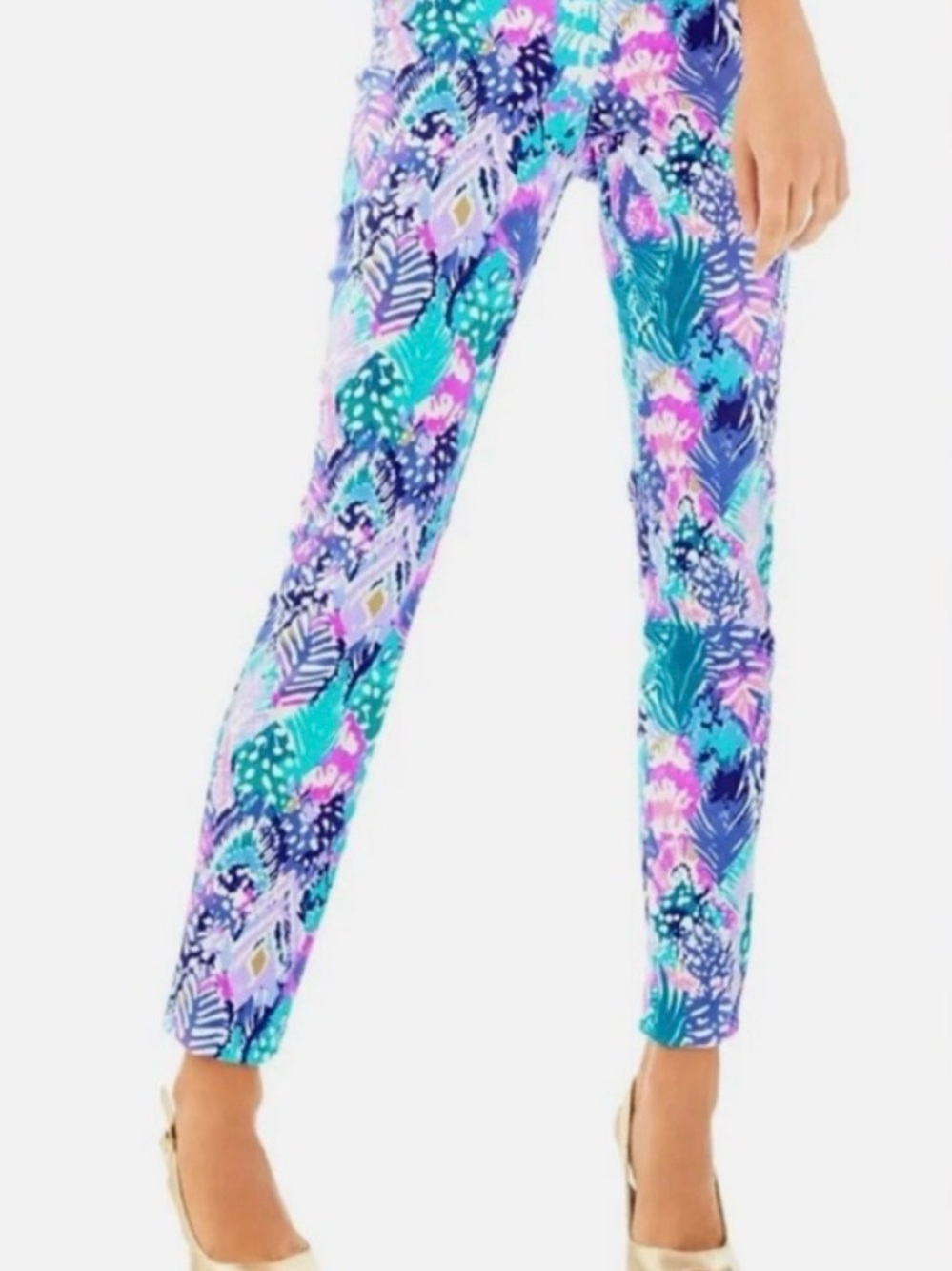 Lilly Pulitzer Kelly Skinny Ankle Pants, Quill Out, Sz 2